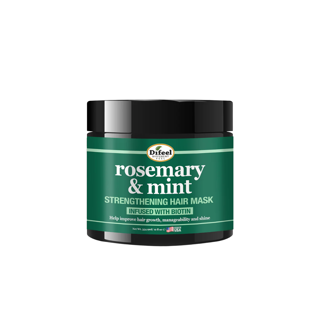 Difeel Rosemary and Mint Strengthening Hair Mask with Biotin 12 oz.