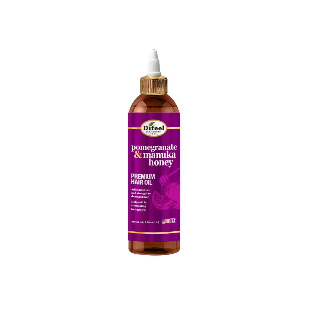 Difeel Pomegranate & Manuka Honey Premium Hair Oil 8 oz.