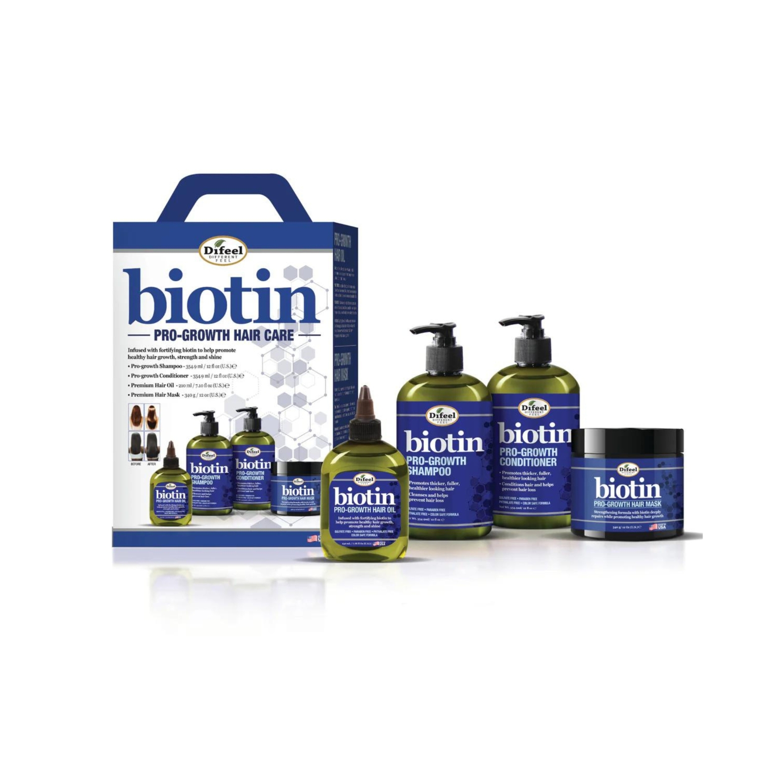 DIFEEL BIOTIN PRO-GROWTH 4-PC HAIR CARE GIFT SET